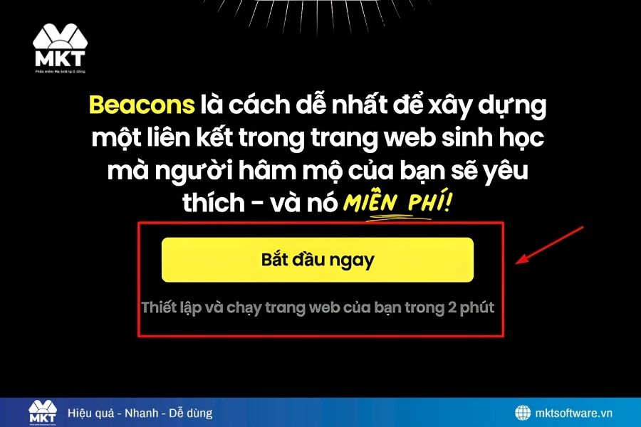 Cách tạo link bio trên TikTok bằng Beacons