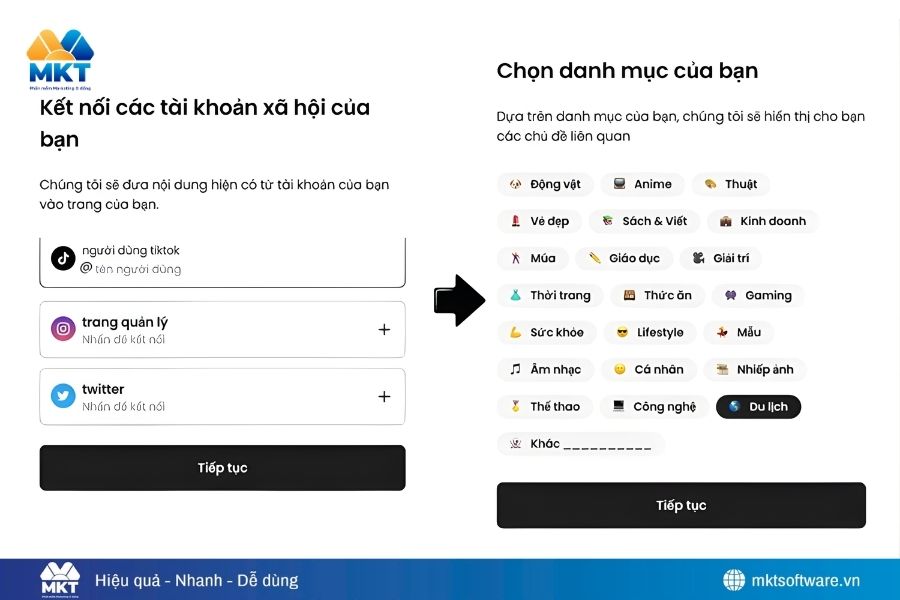 Cách tạo link bio trên TikTok bằng Beacons