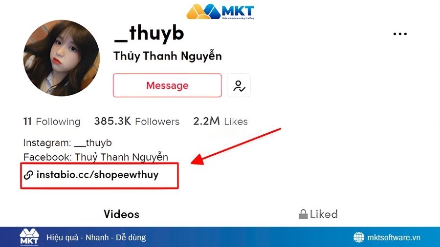 cách tạo link bio trên tiktok
