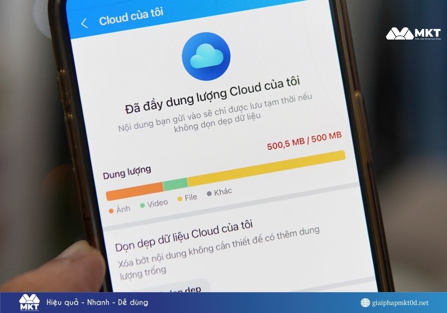 cách giảm dung lượng Zalo