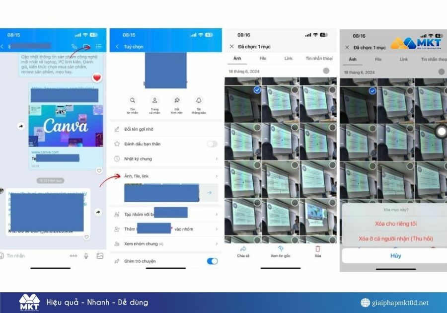 cách giảm dung lượng Zalo