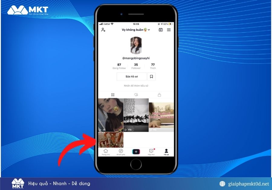 Cách ghim video TikTok