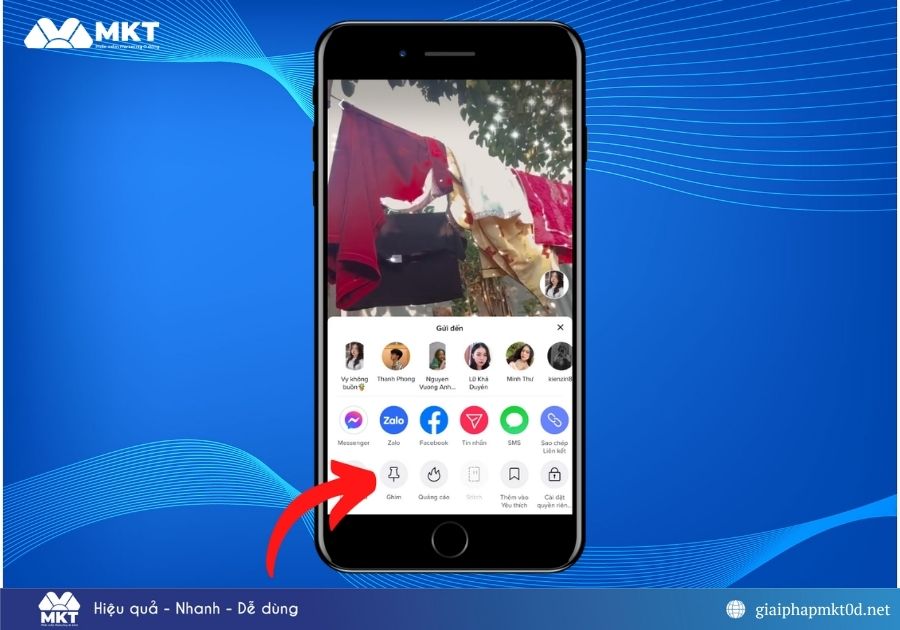 Cách ghim video TikTok