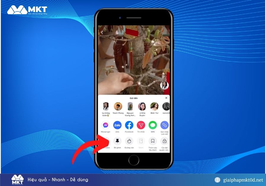 Cách ghim video TikTok
