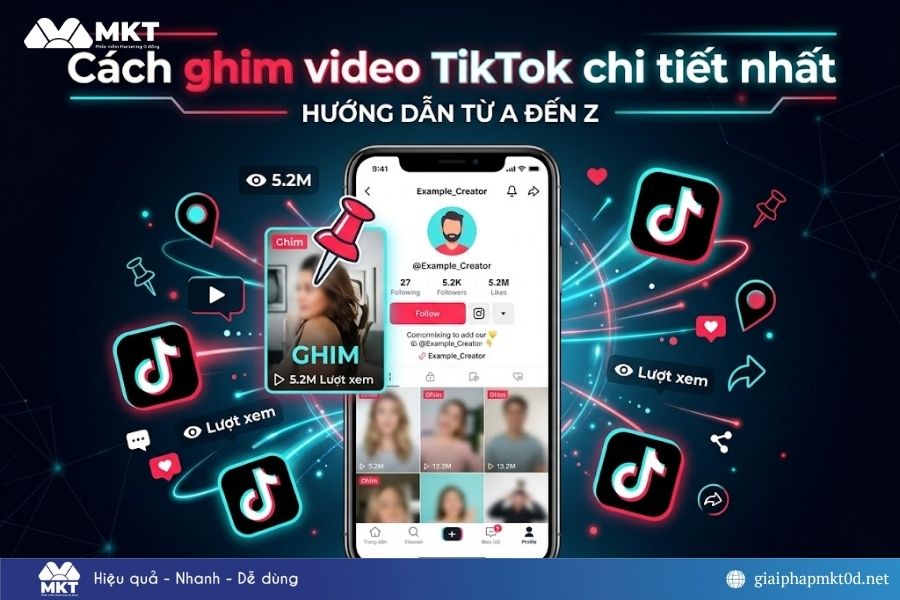 Cách ghim video TikTok