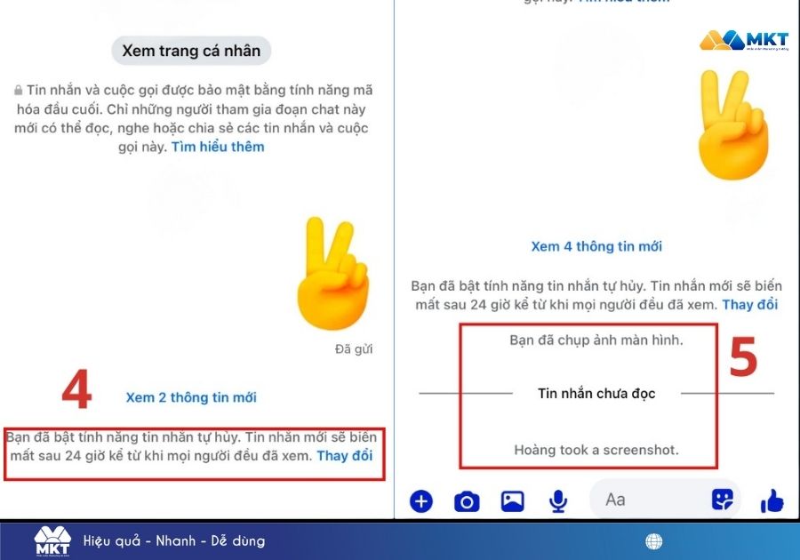 Chụp ảnh màn hình Messenger có bị phát hiện không