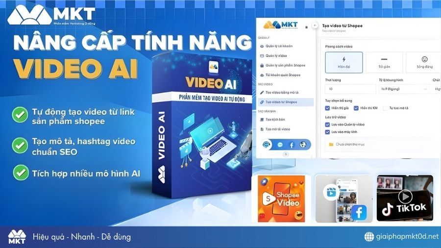 Phần mềm làm video AI Marketing
