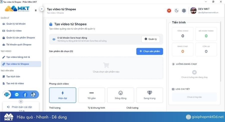 Phần mềm làm video AI Marketing