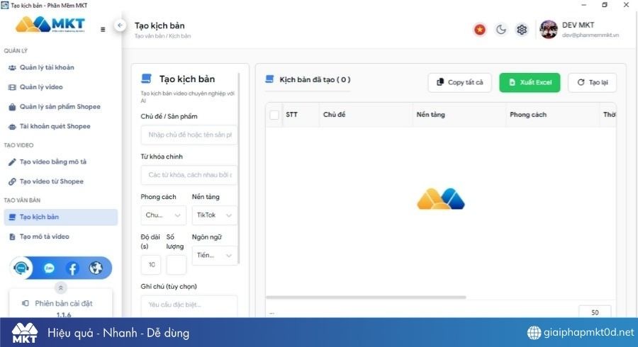 Phần mềm làm video AI Marketing