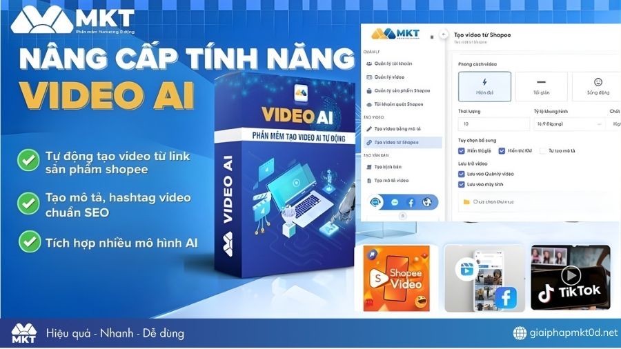 Phần mềm làm video AI Marketing